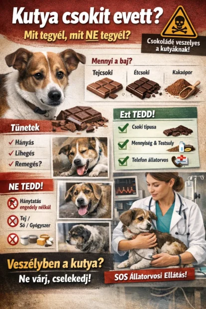 kutyám csokit evett, kutya csokit evett mit tegyek, kutya csoki mérgezés, csoki mérgezés kutyáknál, csoki mérgezés tünetei kutyáknál, teobromin mérgezés kutya