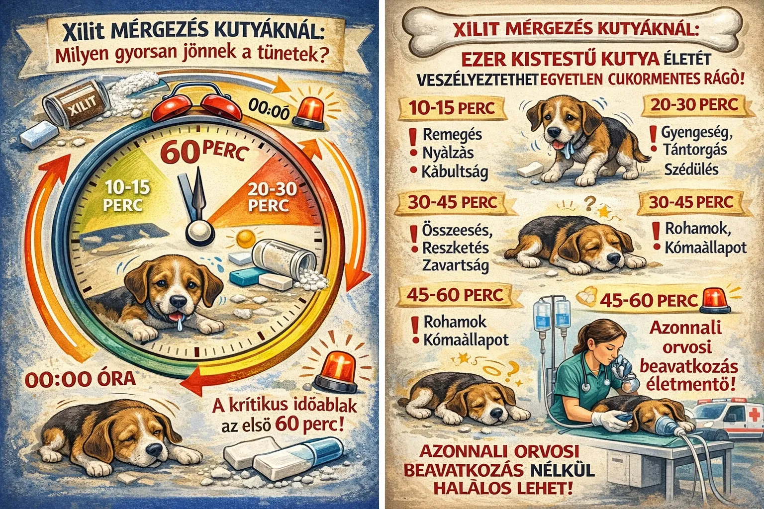 Xilit (nyírfacukor) mérgezés kutyáknál: tünetek, azonnali teendők és a rejtett források