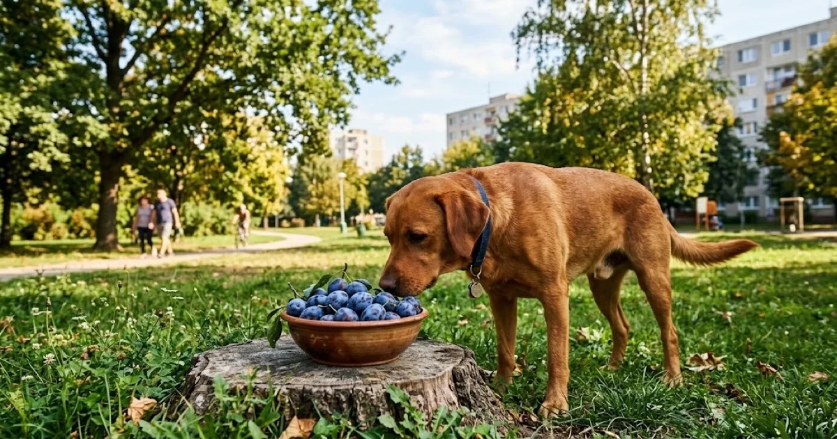 Ehet a kutya szilvát? Mag, cukor, hasmenés – amit tudnod kell
