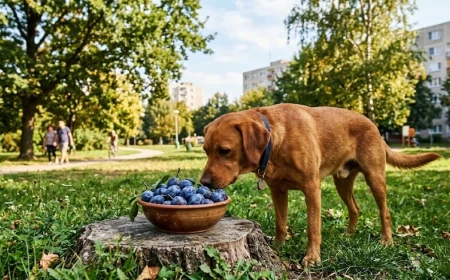 Ehet a kutya szilvát? Mag, cukor, hasmenés – amit tudnod kell