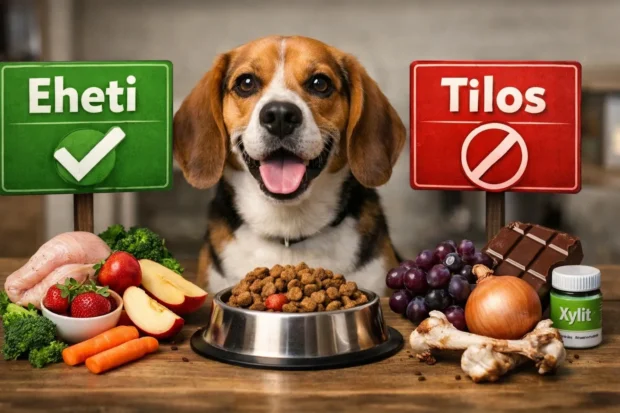 mit ehet a kutya, kutya eledel, biztonságos kutya étel, tiltott kutya ételek, kutya táplálkozás kezdőknek, gyümölcs kutyának, zöldség kutyának, kutya etetés tippek