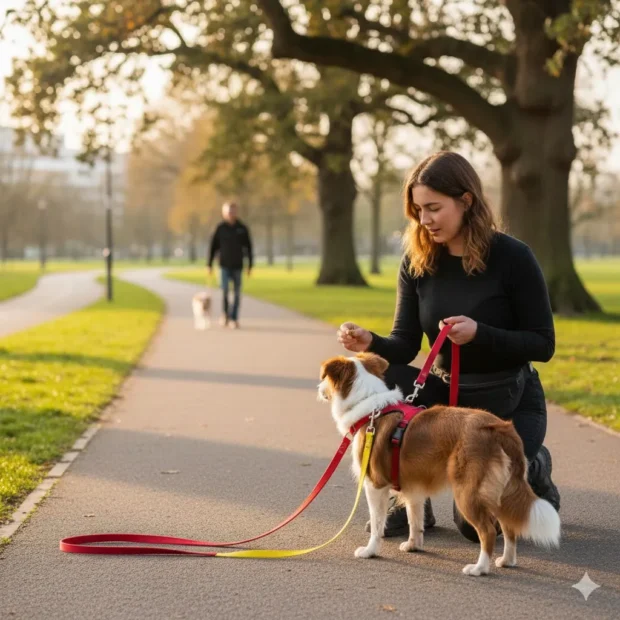 fél a kutya sétán, kutya félelem kezelése, deszenzitizálás, ellenkondicionálás, ingerküszöb, ingerlépcső, póráz-reaktivitás, kutyatréning tippek, pozitív megerősítés, kutya testbeszéd