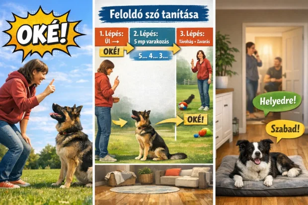 feloldó szó kutyának, kutyatréning alapok, kutya engedelmesség, marad parancs tanítása, kutya tanítása, pozitív megerősítés, impulzuskontroll kutyáknál, kutya nevelése, kutya kommunikáció, vezényszavak kutyáknak, kutya figyelem tanítása, kutyaiskola otthon, kutya fegyelmezés, jutalmazás kutyáknál, kutya behívás, kutyás életmód, gazdi tanácsok