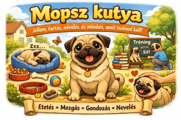 mopsz, mopsz kutya, mopsz kiskutya, mopsz kölyök, mopsz tartása lakásban, mopsz jelleme, mopsz egészségügyi problémák, mopsz etetése, mopsz nevelése